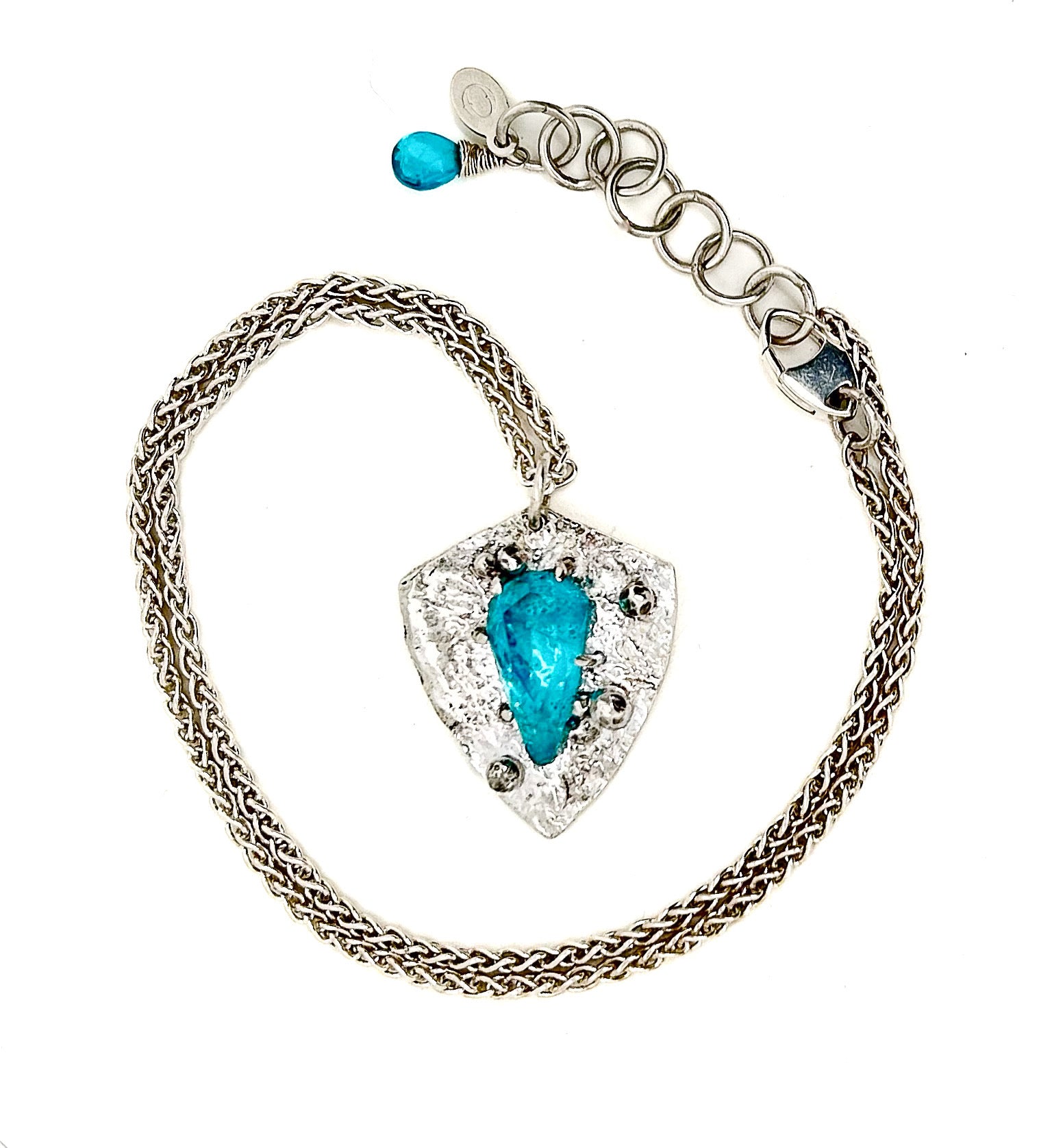 Ancient Apatite Shield Necklace