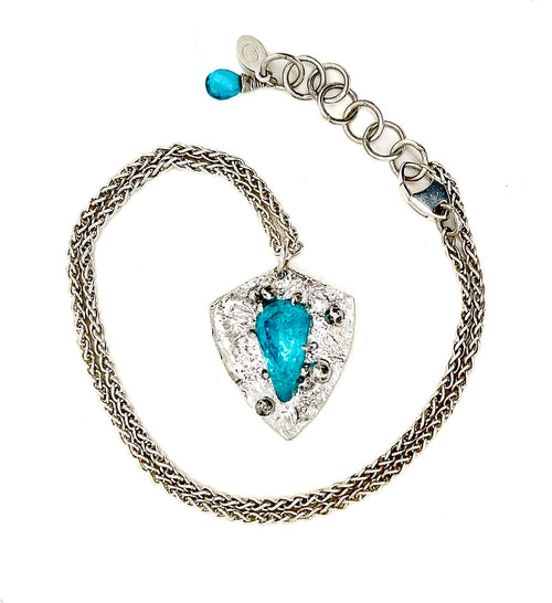 Ancient Apatite Shield Necklace