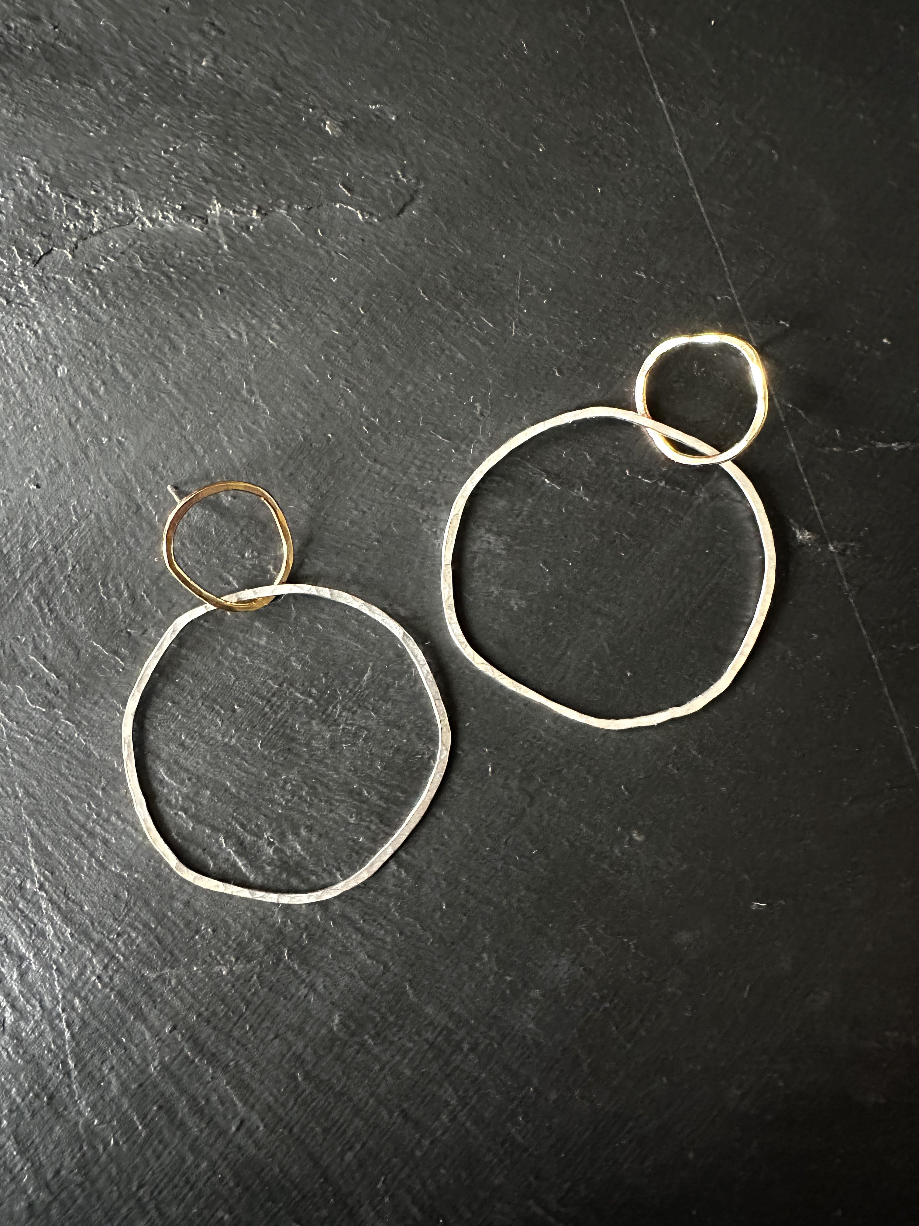 Barcelona Hoops -Sterling & Gold