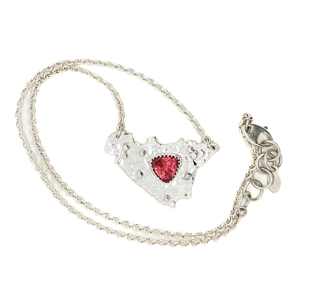 Ancient Shield Necklace - Pink Tourmaline