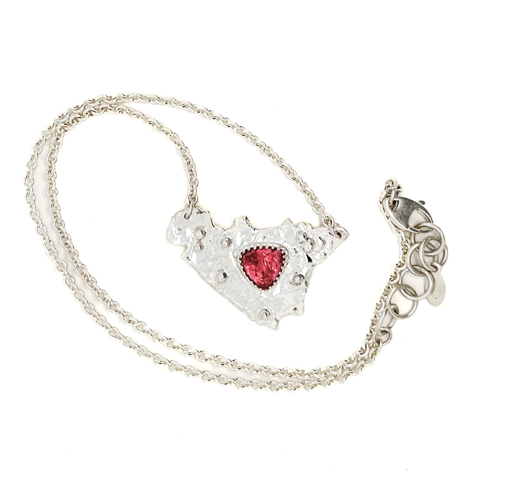 Ancient Shield Necklace - Pink Tourmaline