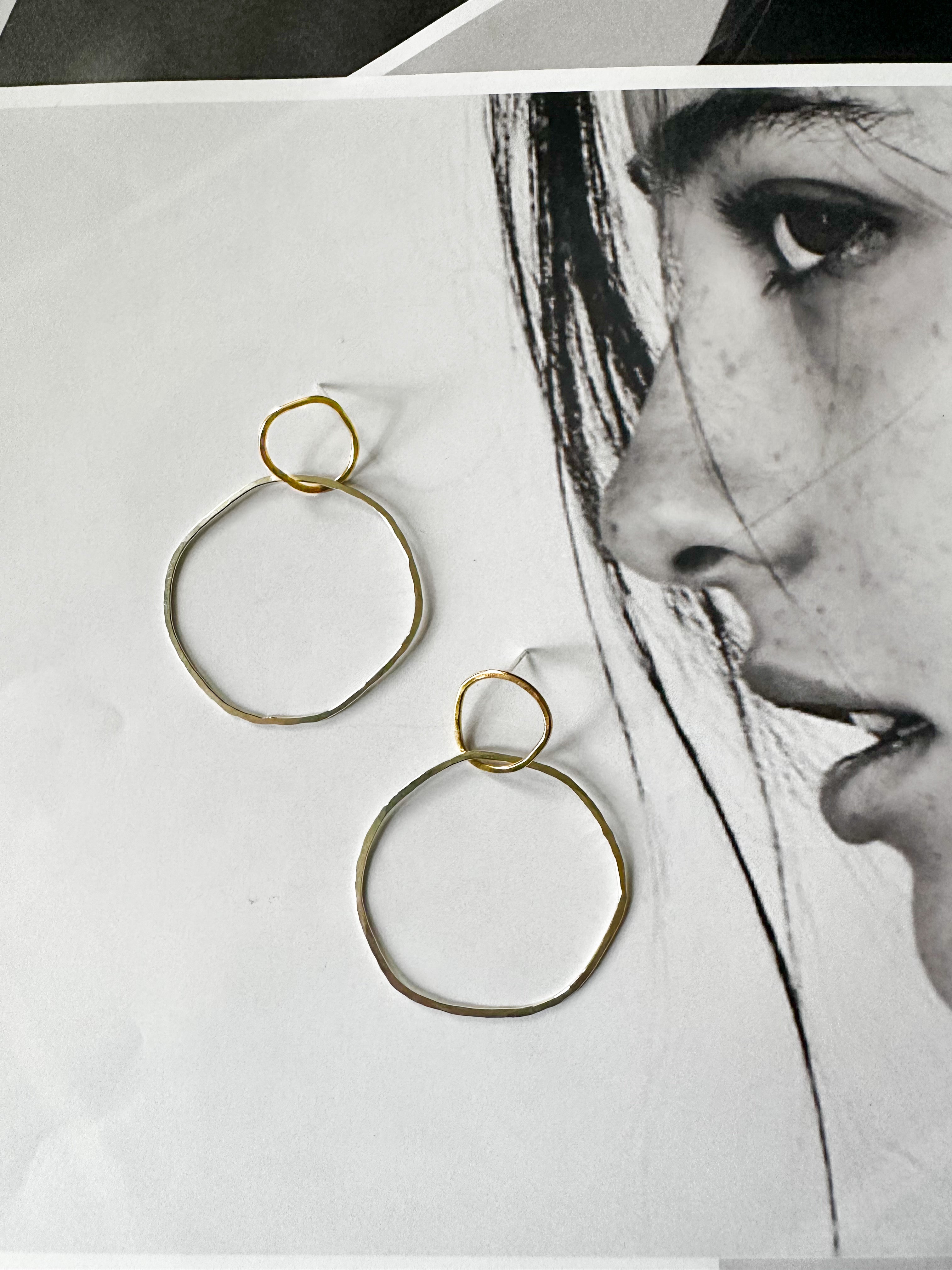 Barcelona Hoops -Sterling & Gold