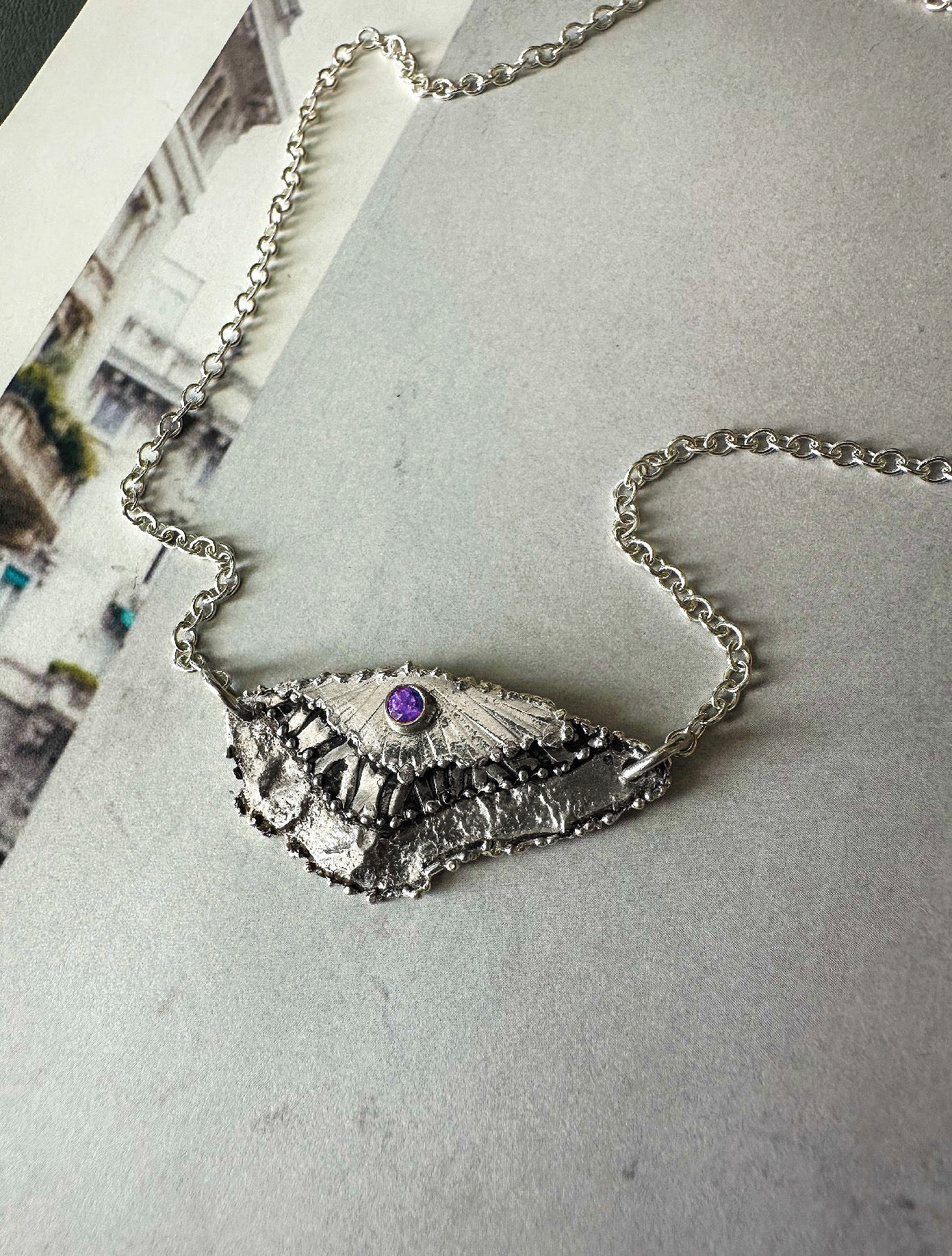 Skywing Pendant -Amethyst