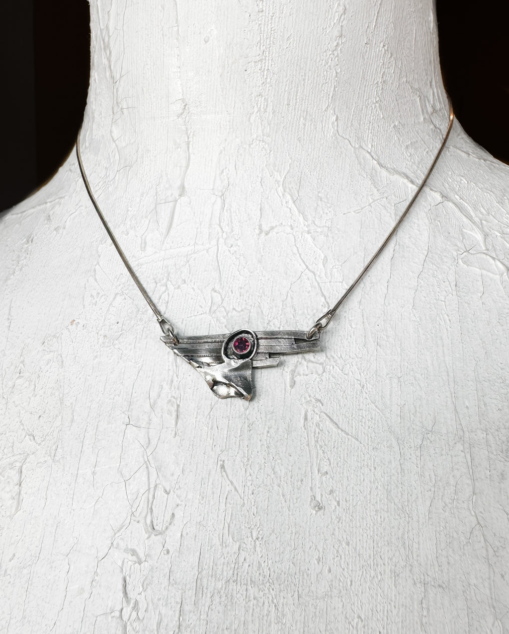 Crimson Relic Necklace with Garnet