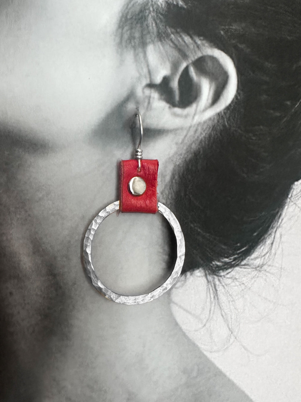 Take the Lead- Earrings- Red Leather Edition