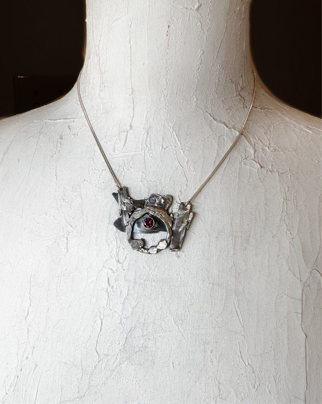 Defiant Future Necklace with Garnet