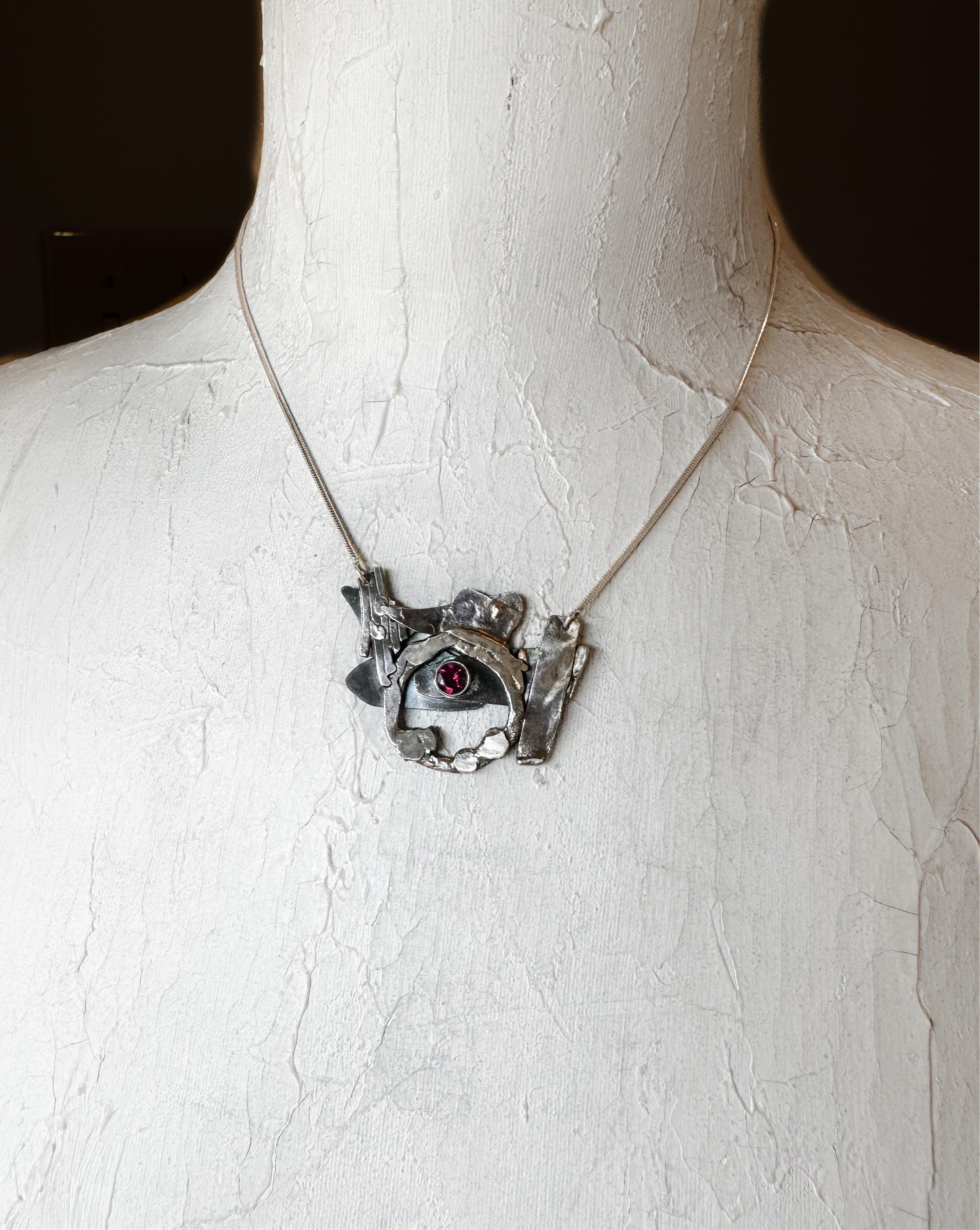 Defiant Future Necklace with Garnet