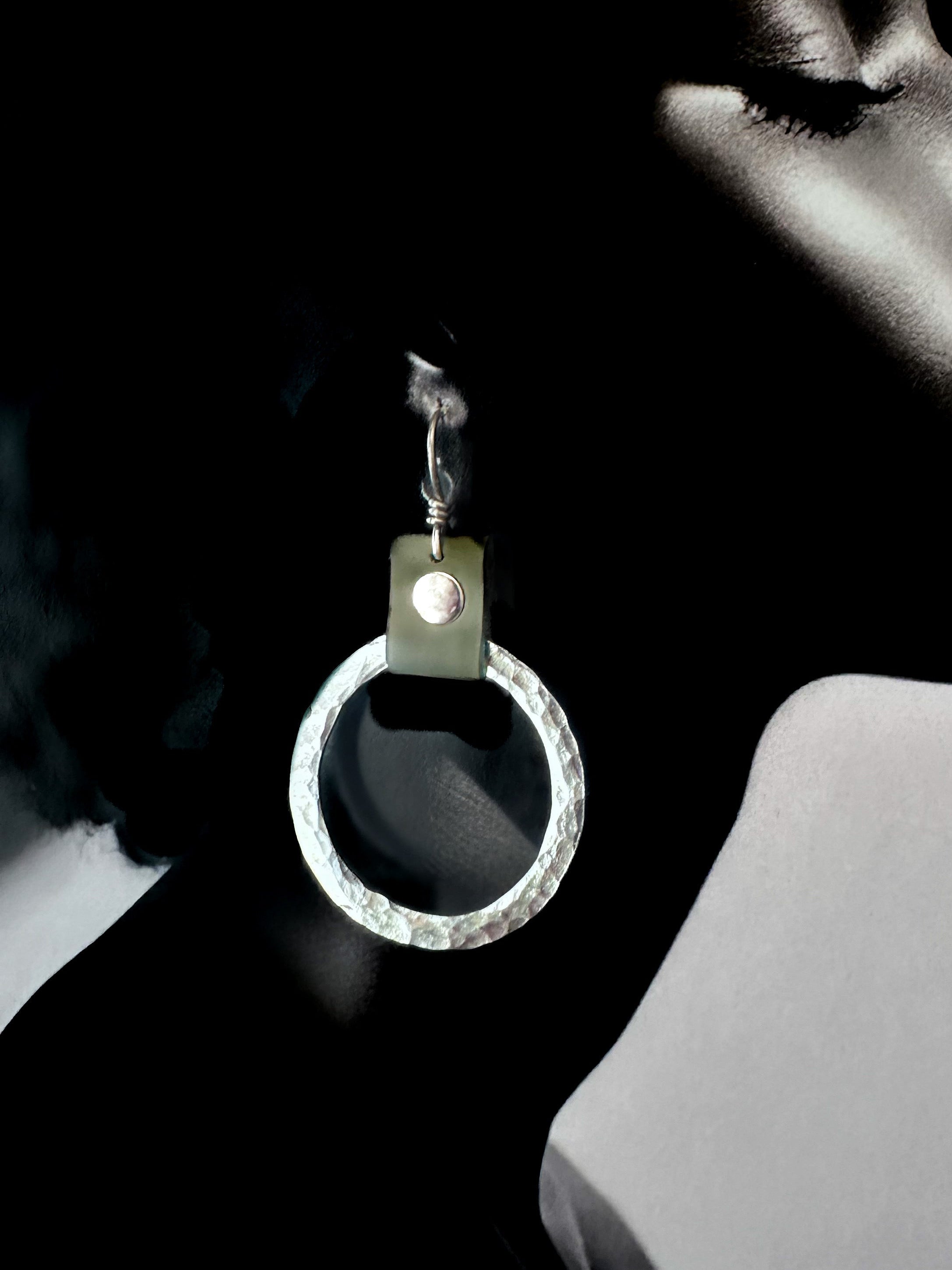 Take the Lead Earrings- Moss Leather Edition