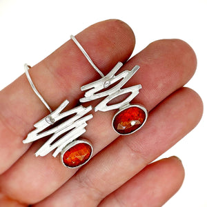 Confetti Earrings with Orange Kyanite