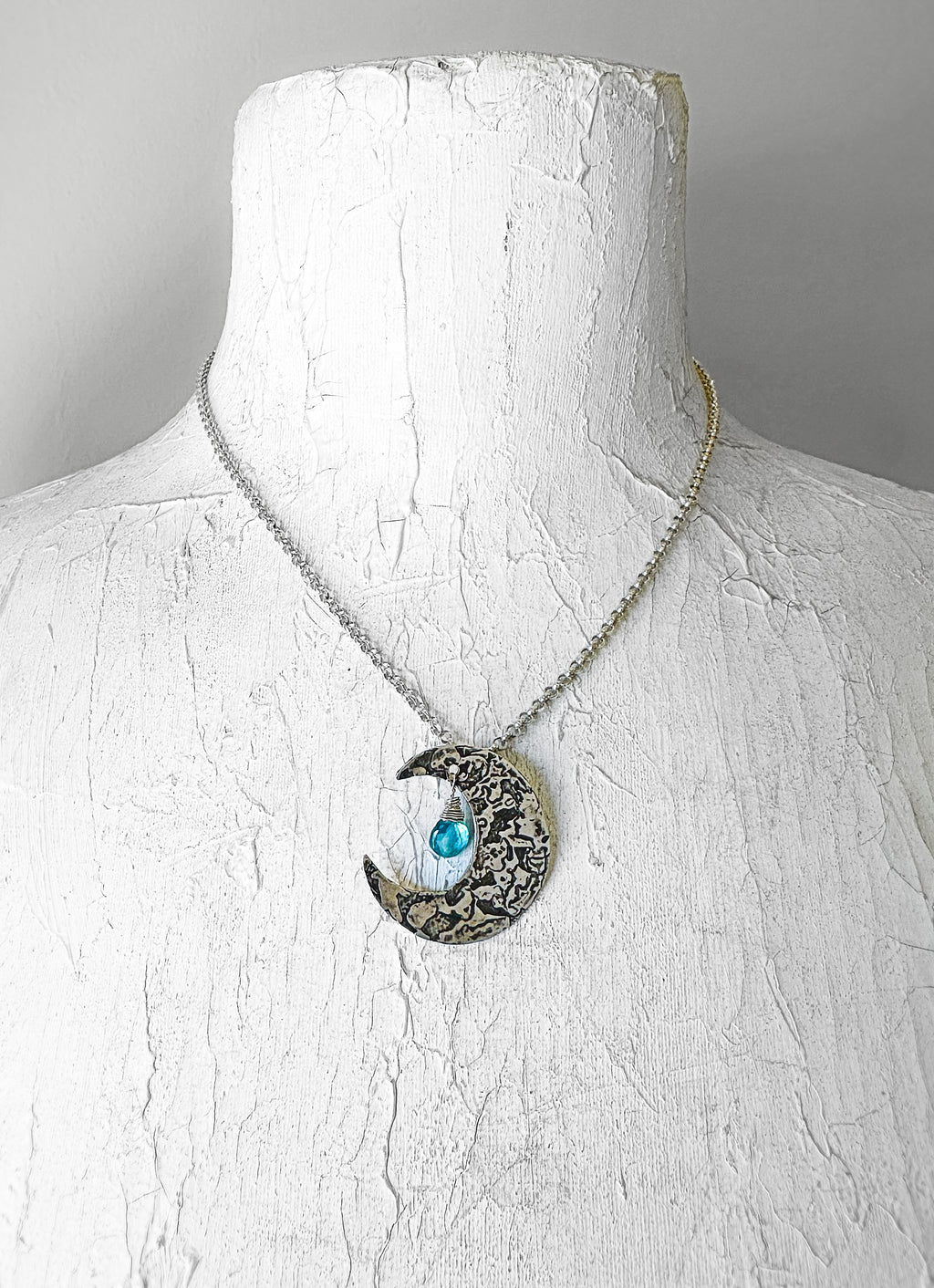 Blue Moon Drop Necklace