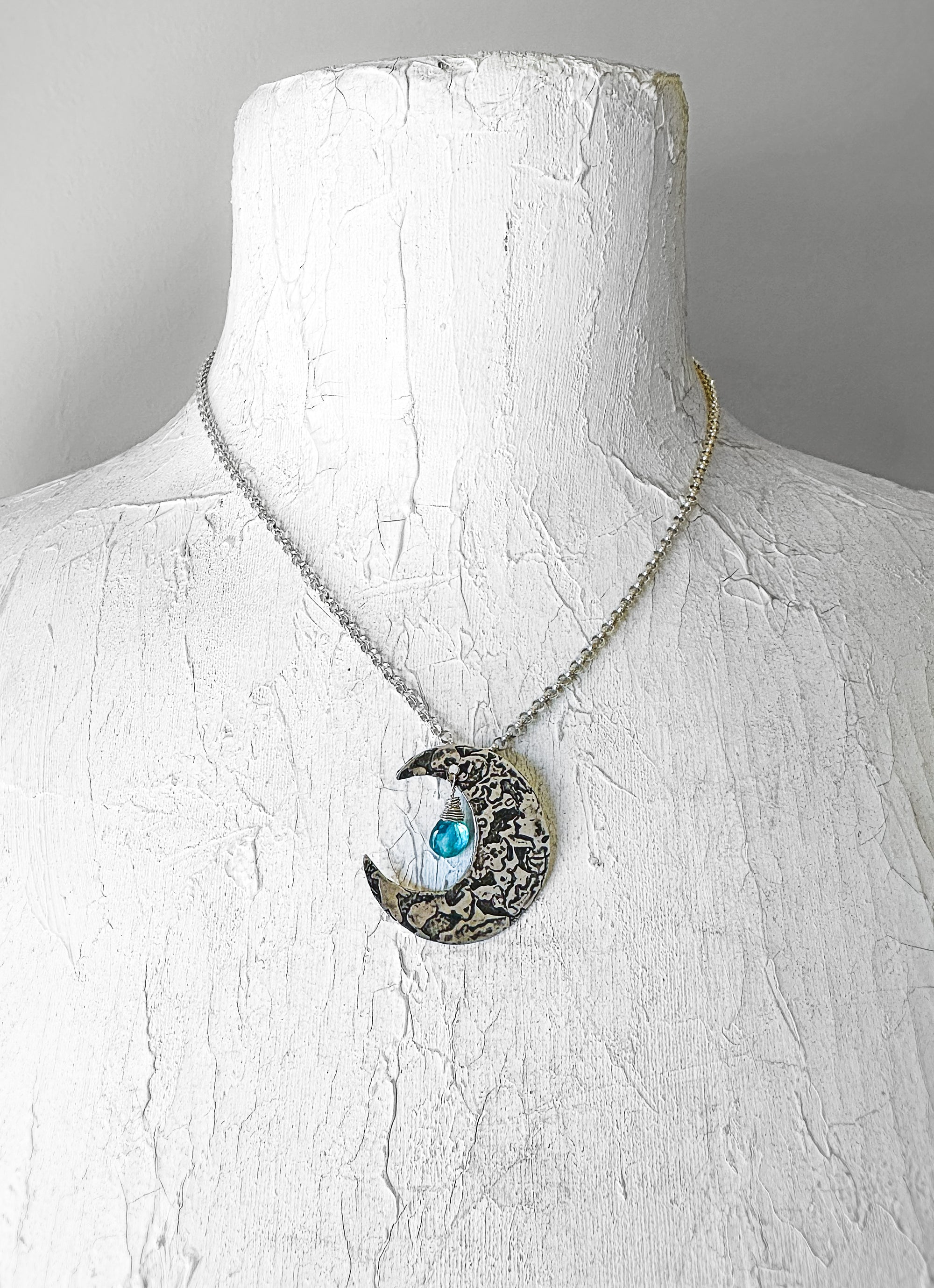 Blue Moon Drop Necklace