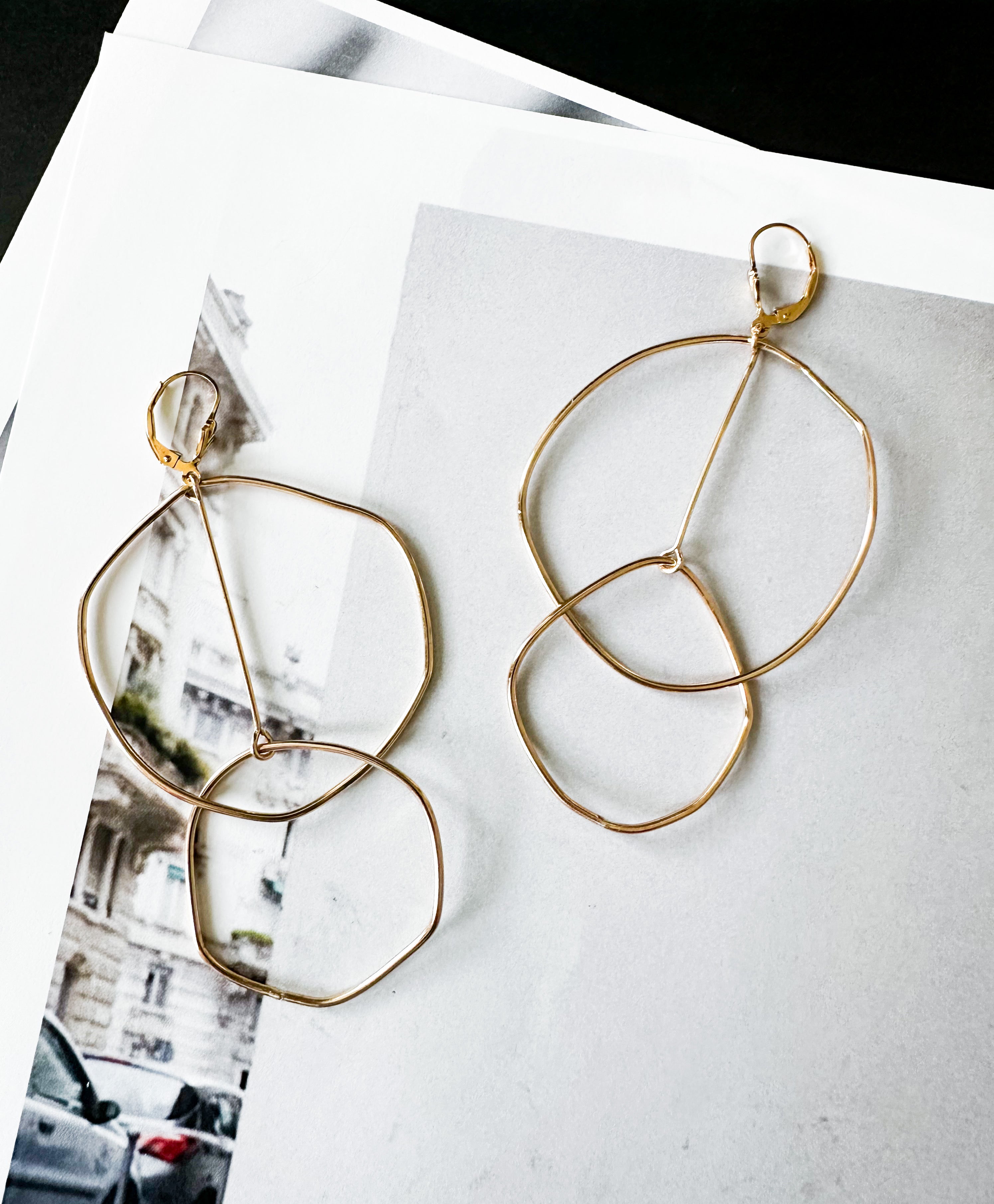 Calder Earrings in 14/20 Gold