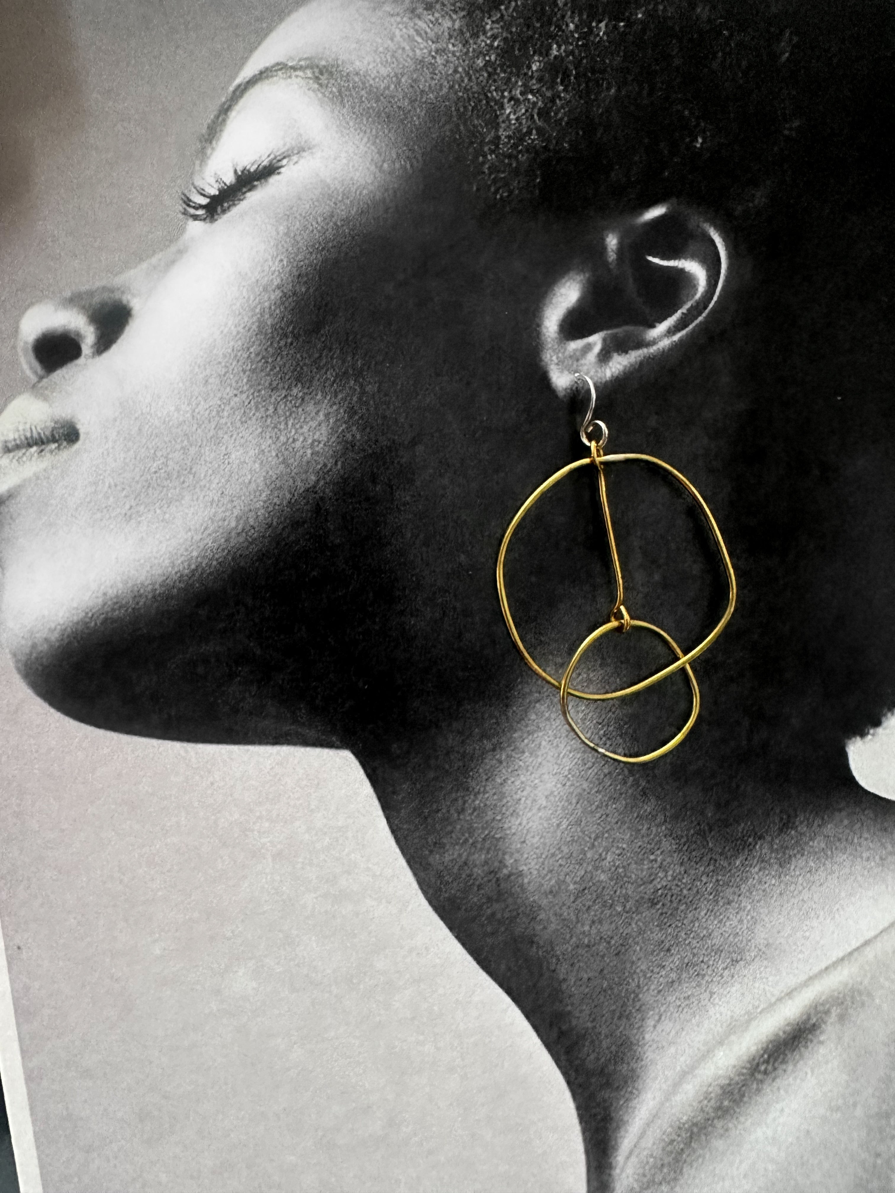 Calder Hoops- brass edition