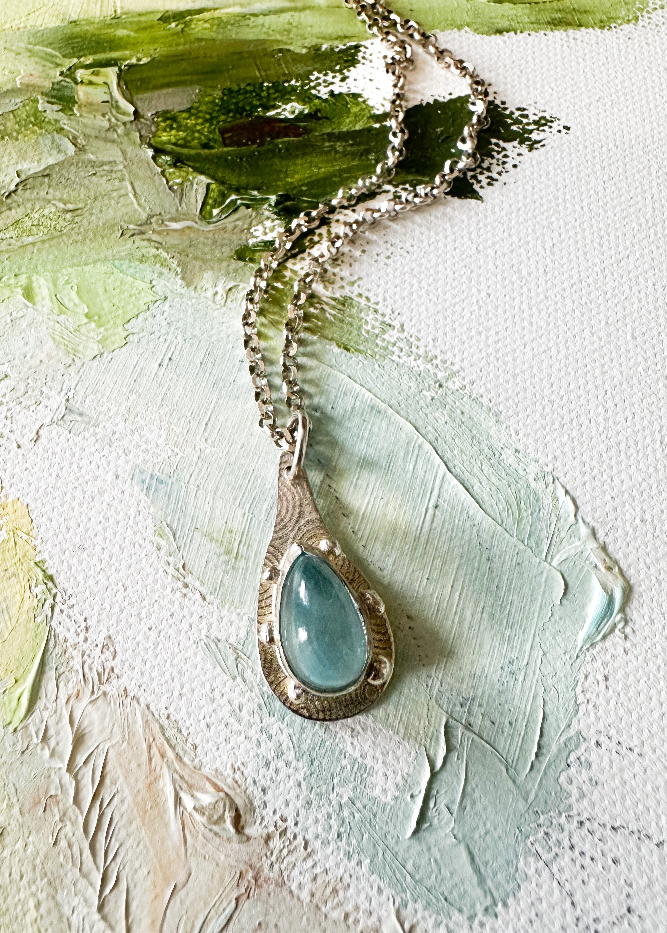 Aquamarine Drop Necklace