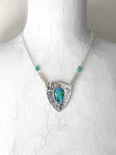 Load image into Gallery viewer, Ancient Shield Necklace in Monarch Opal- Flora