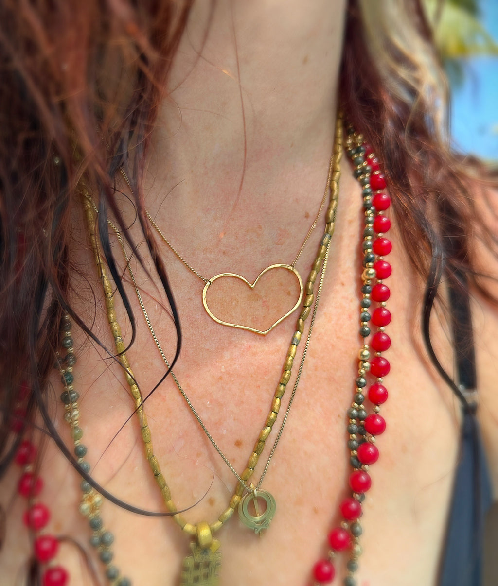 Gold HEART Necklace - medium