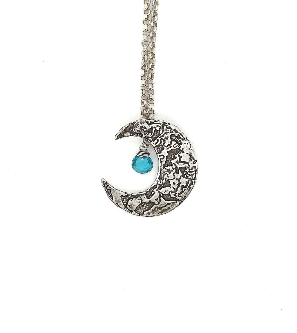 Blue Moon Drop Necklace