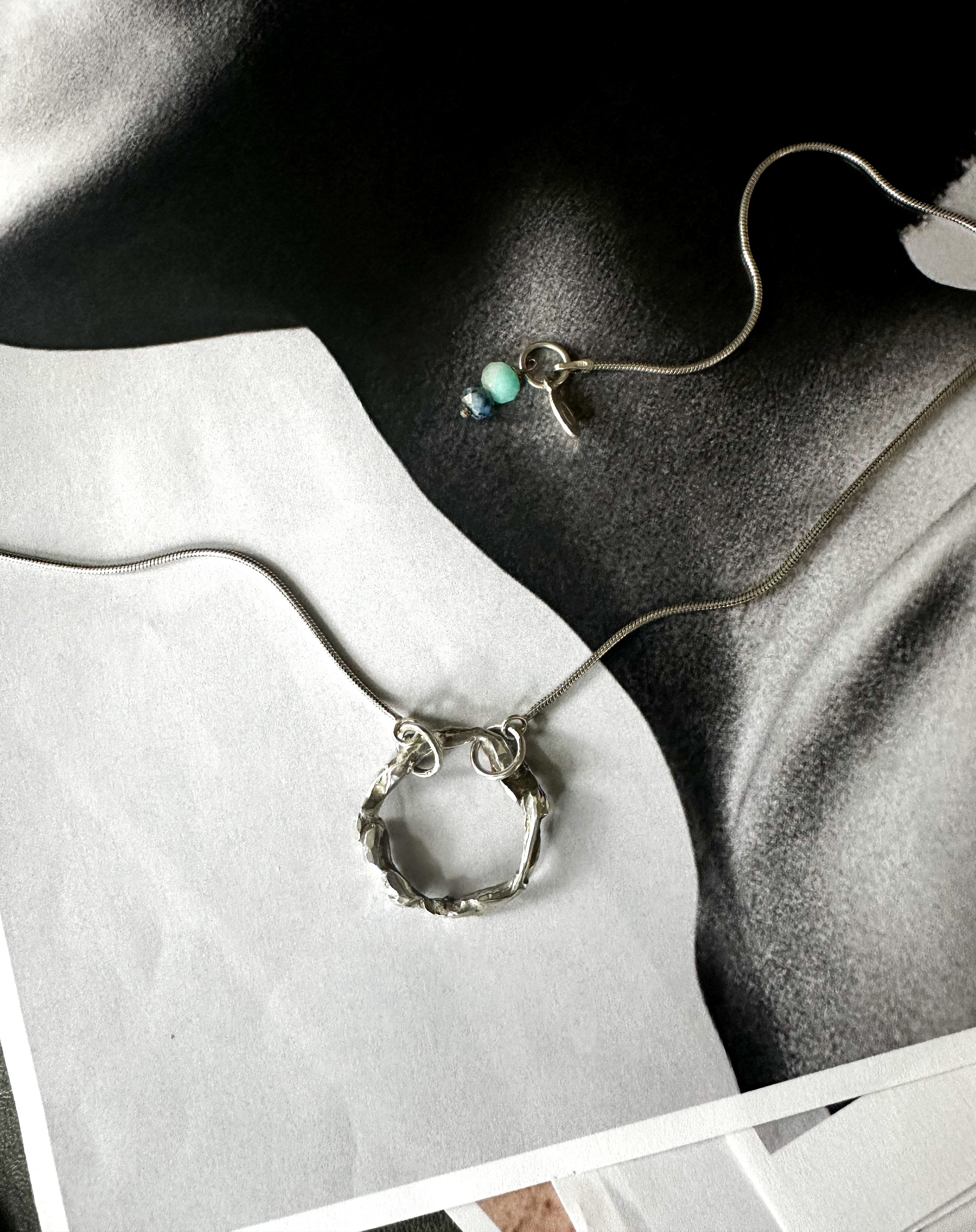 Arrival Necklace with calcedony accent