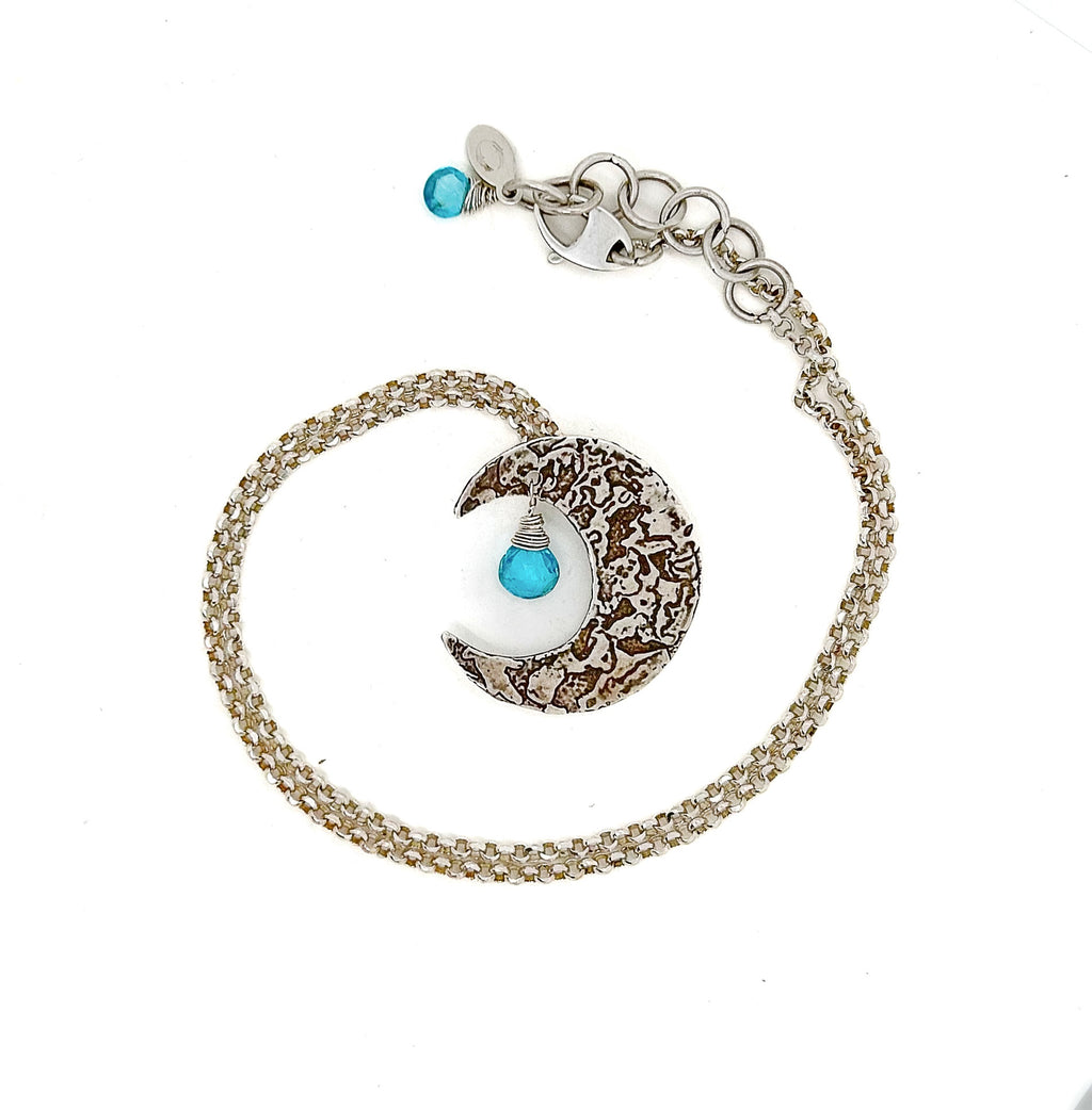 Blue Moon Drop Necklace
