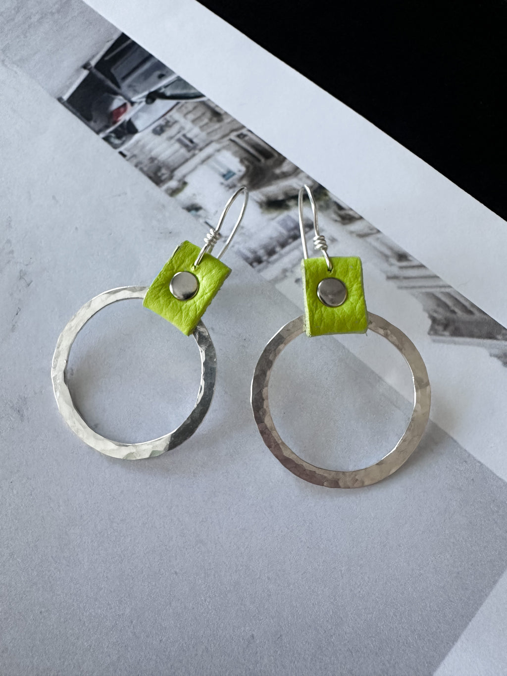 Take the Lead Earrings- Fluorescent Green Edition