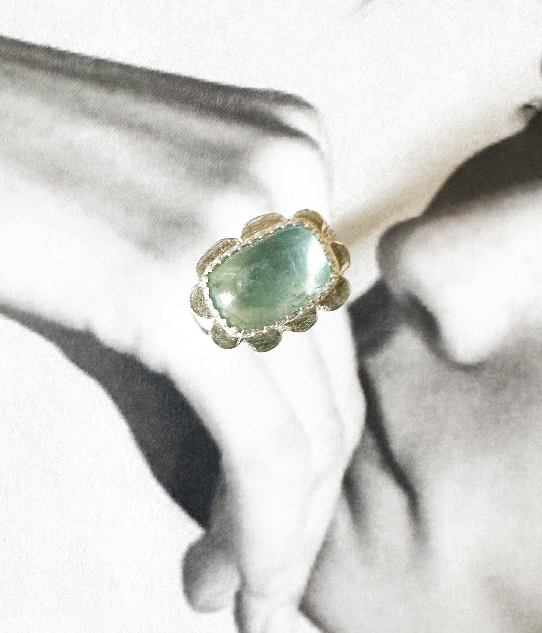 Aquamarine Spring Ring
