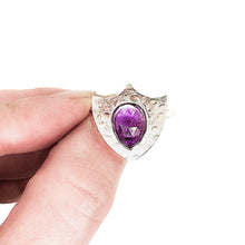 Load image into Gallery viewer, Amethyst Shield Ring
