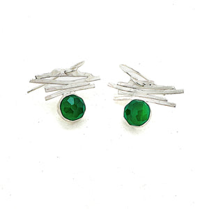 Confetti Earrings- Green Onyx
