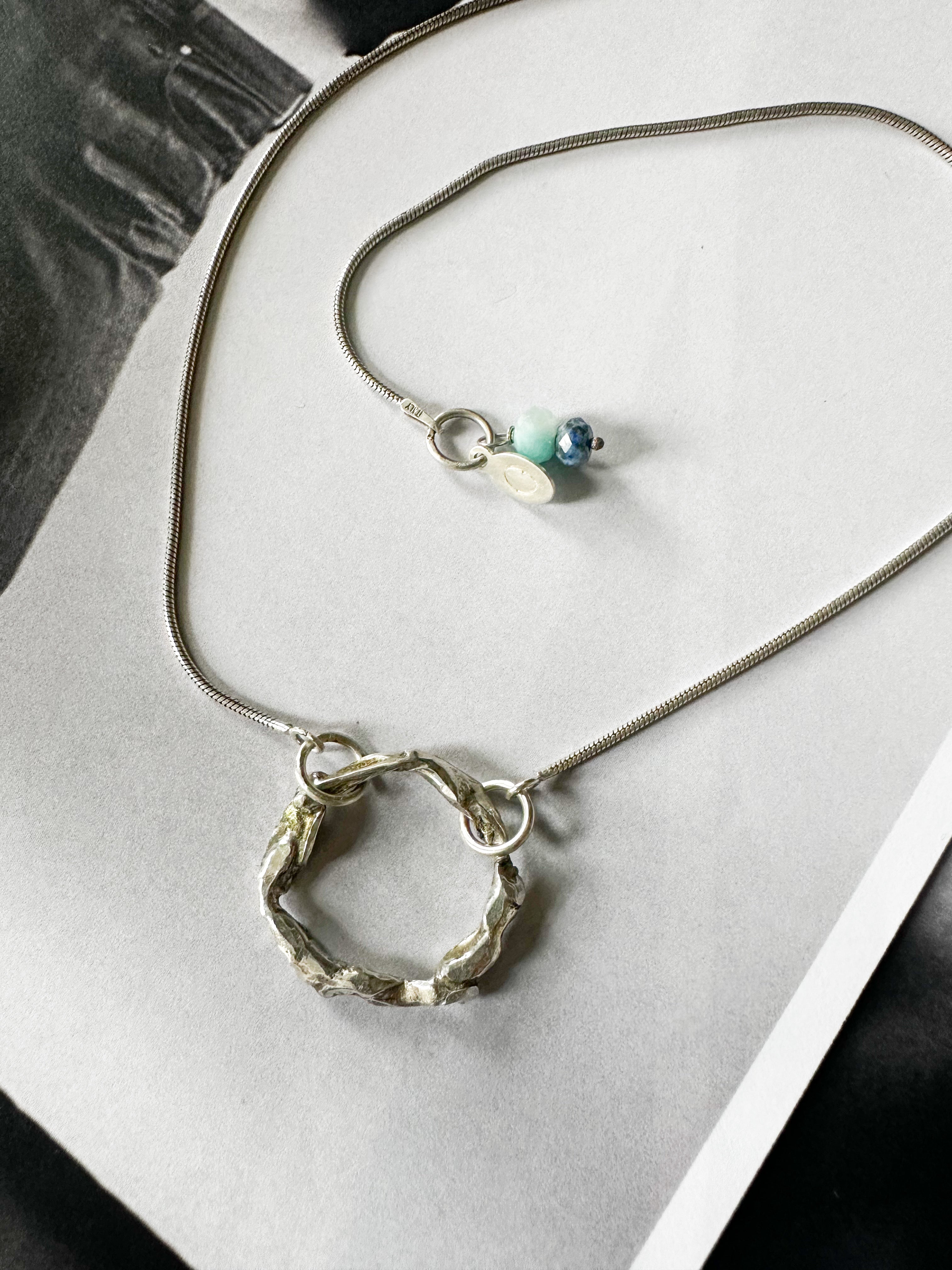 Arrival Necklace with calcedony accent