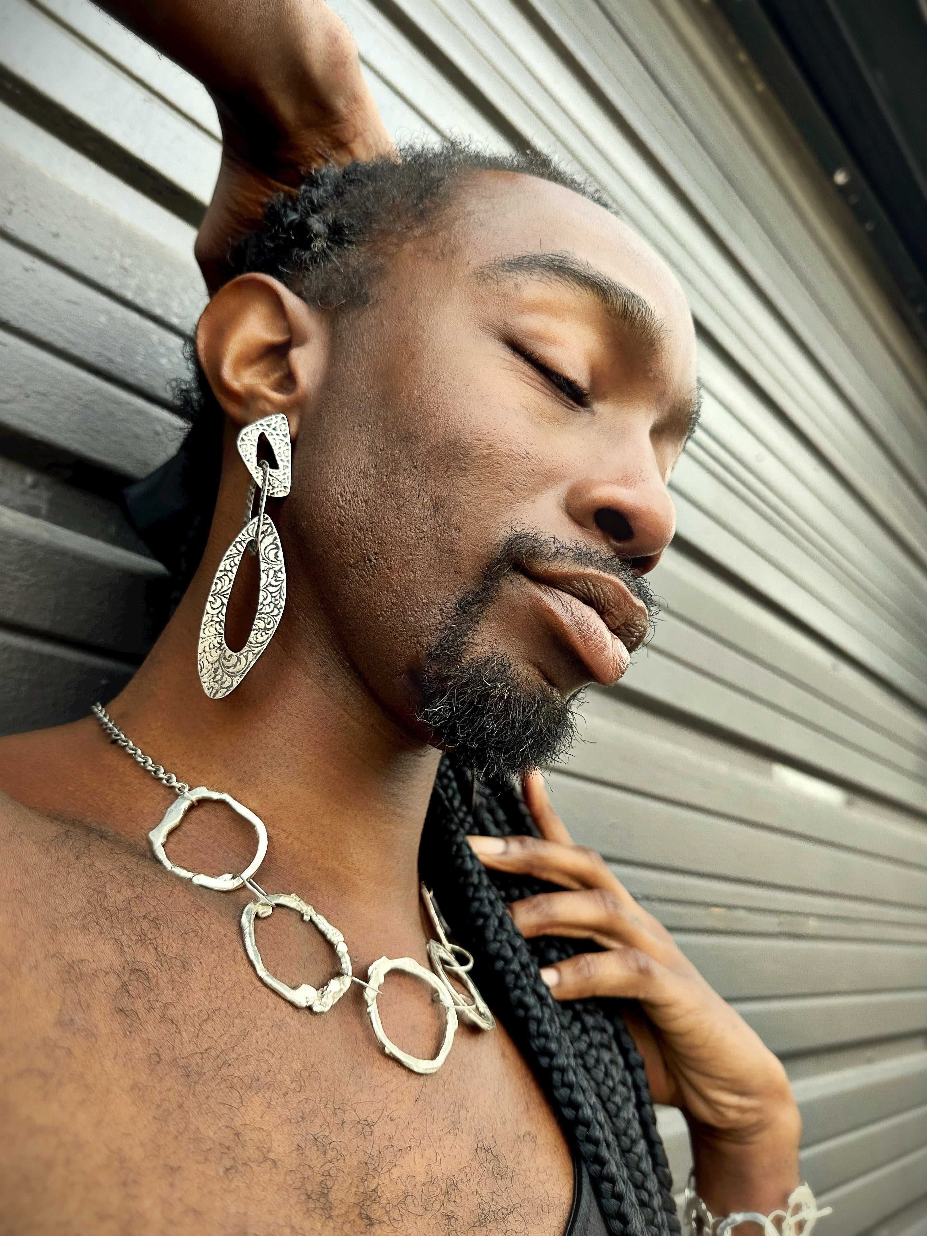 Sculpted Mischief Link Earrings