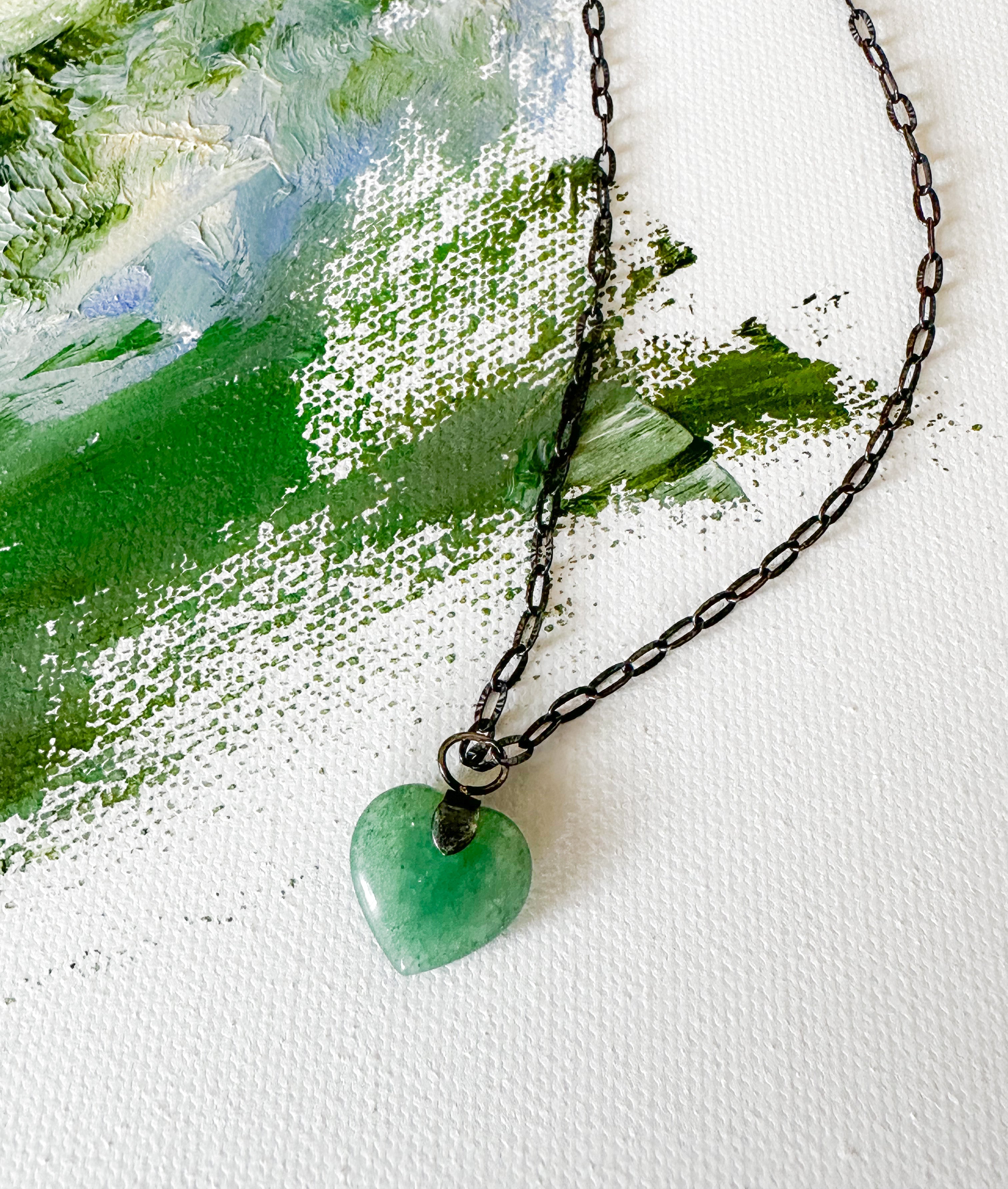Jadeite Heart Necklace