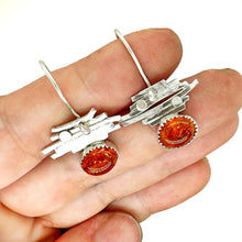 Load image into Gallery viewer, Confetti Earrings with Scottish Amber