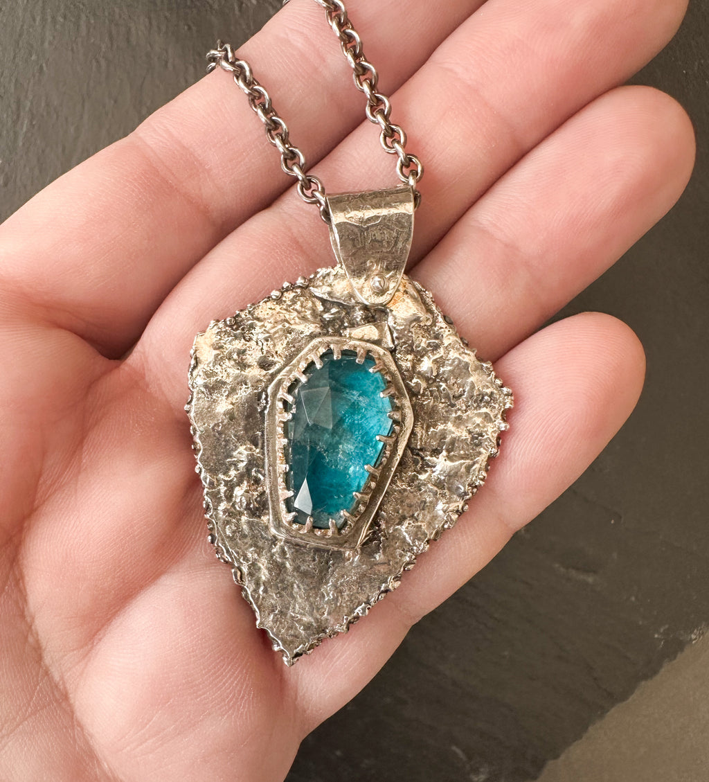 Ancient Apatite Shield Necklace