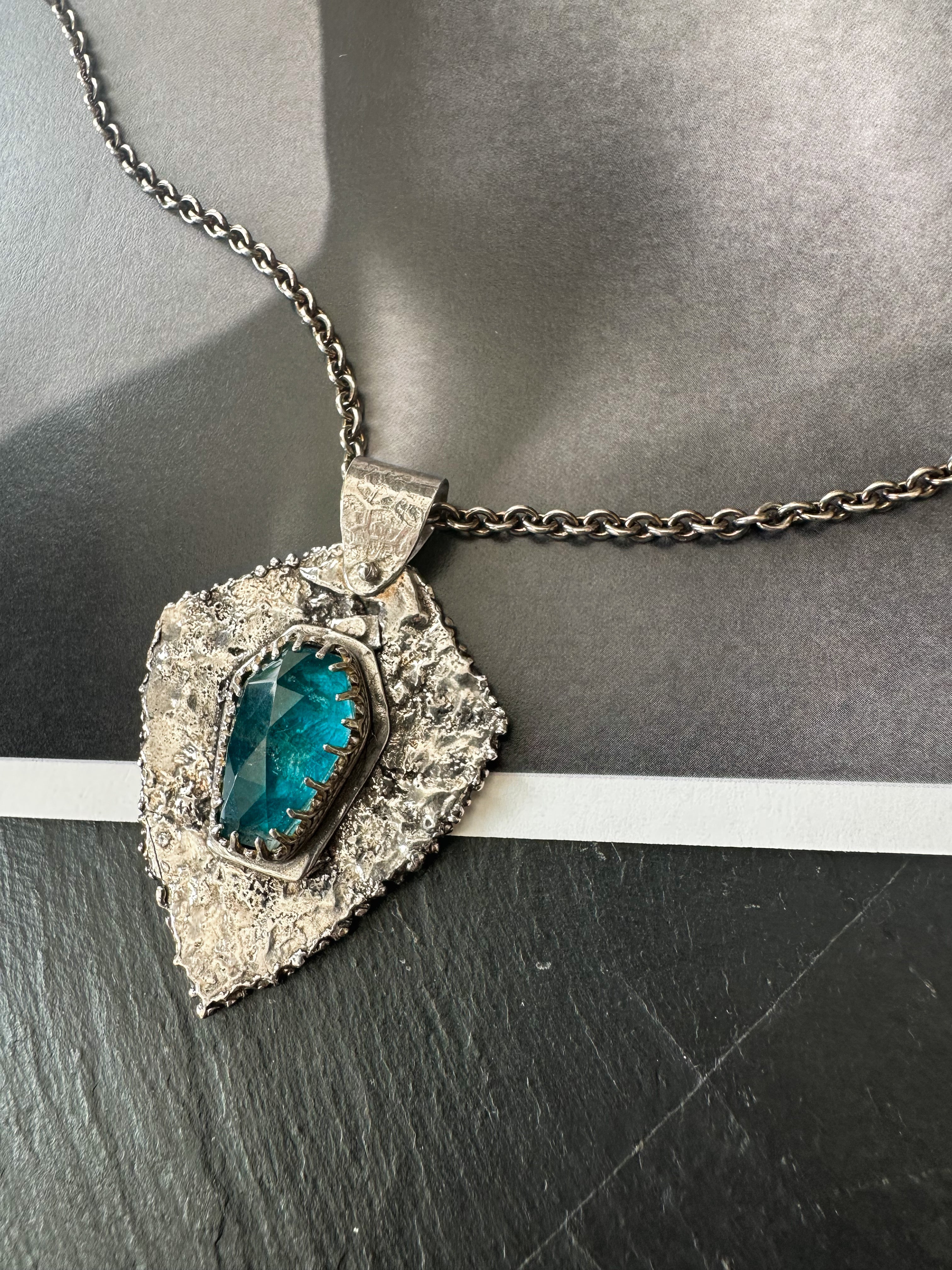 Ancient Apatite Shield Necklace