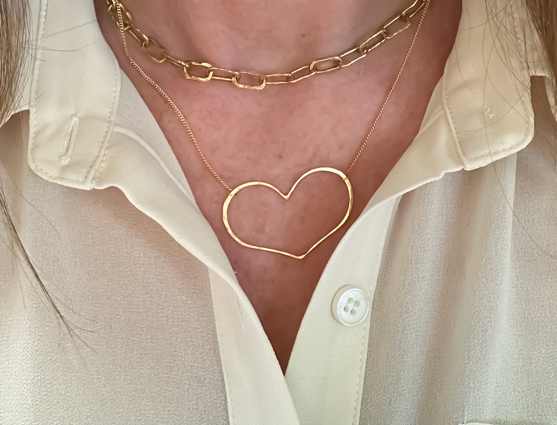Gold HEART Necklace - medium