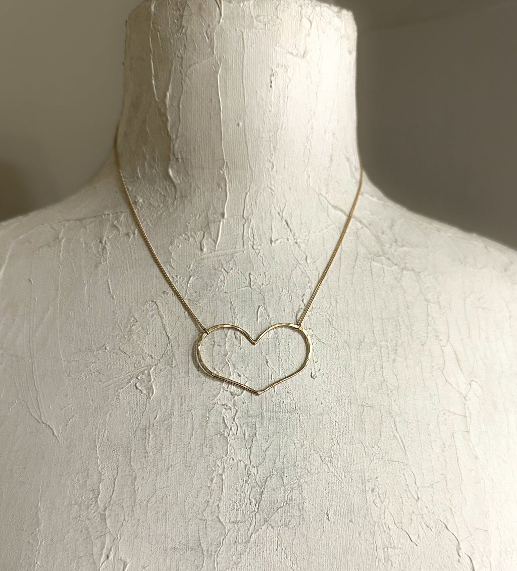 Gold HEART Necklace - medium