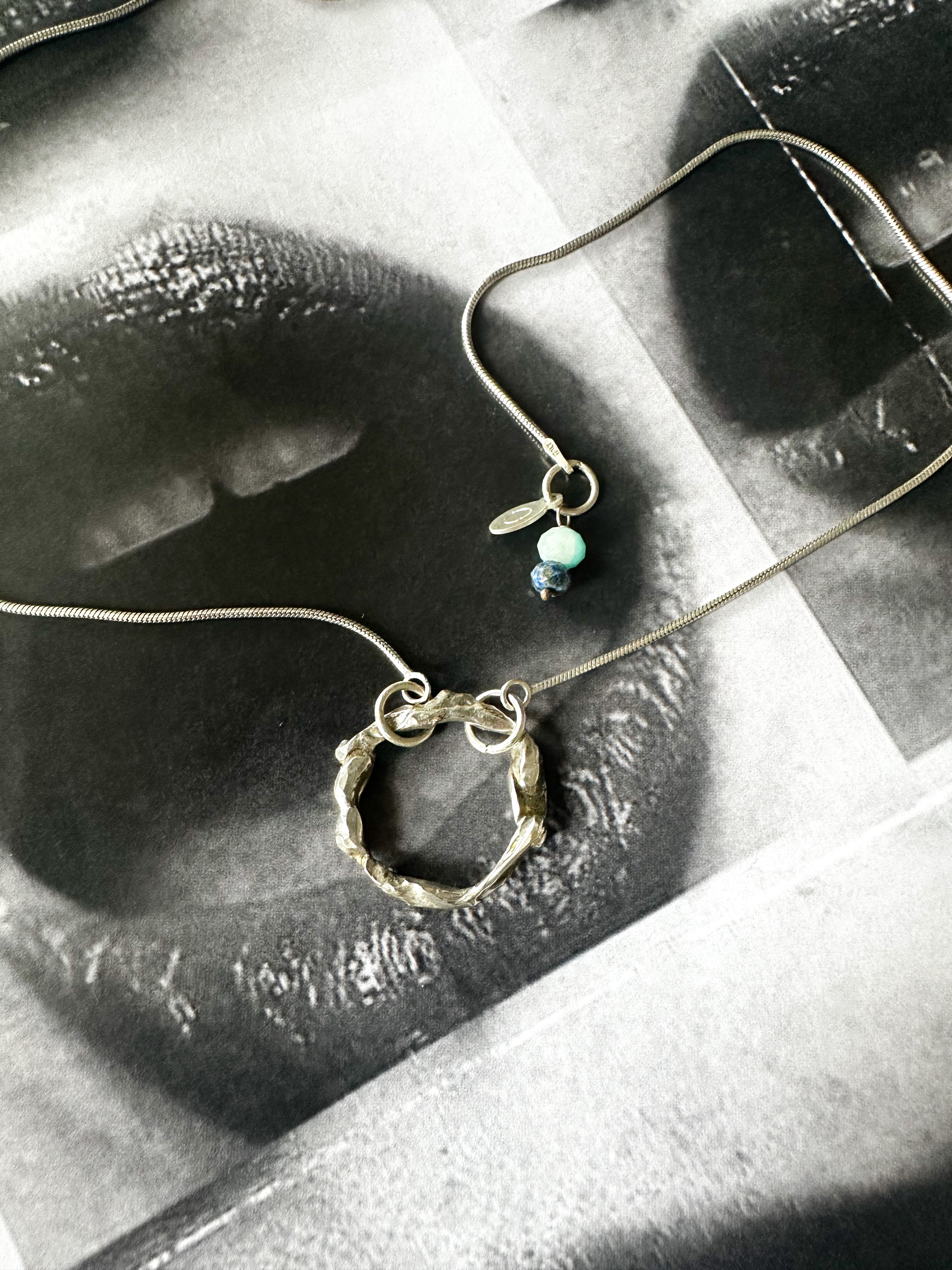 Arrival Necklace with calcedony accent
