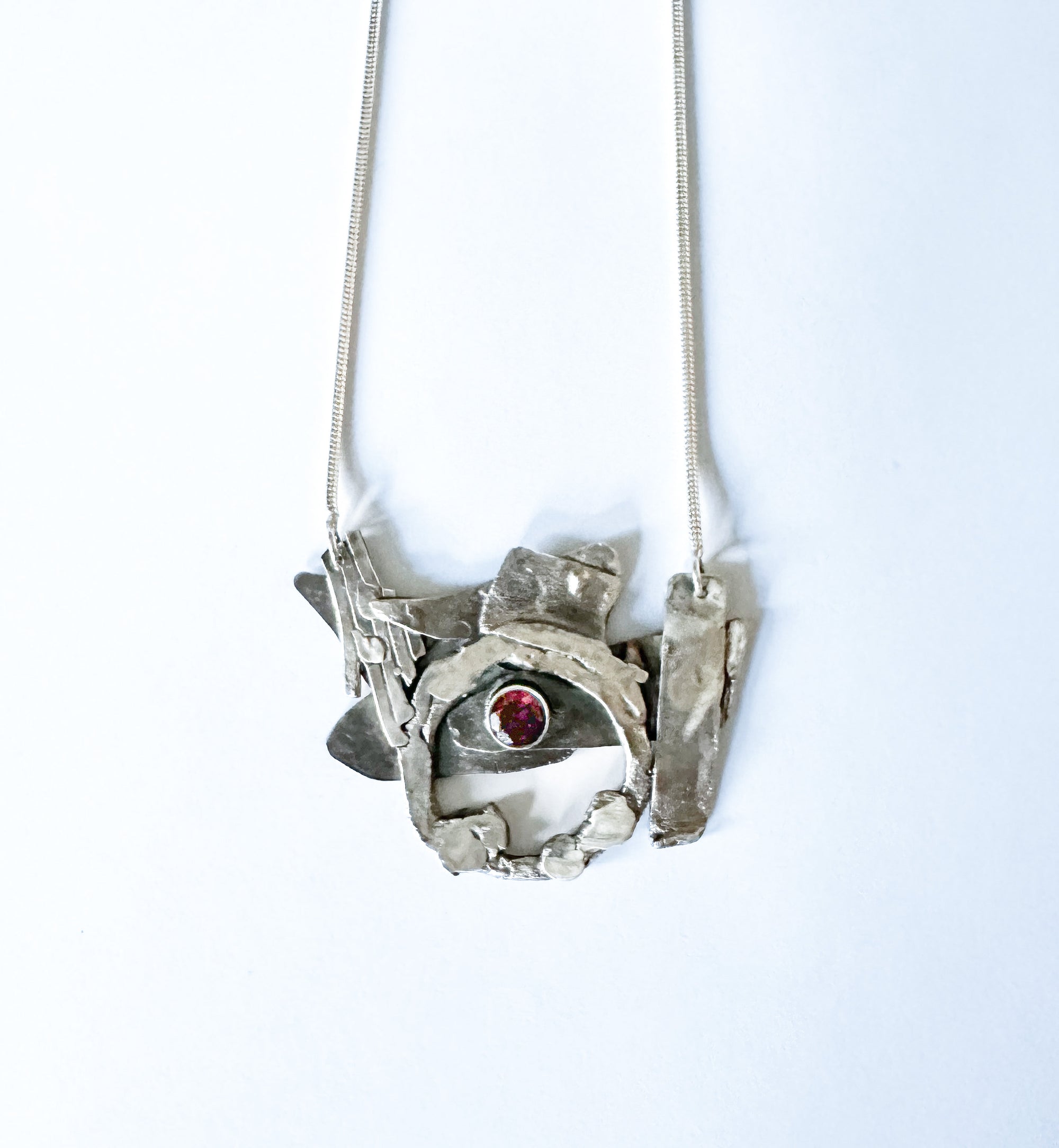 Defiant Future Necklace with Garnet