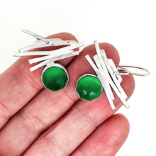 Load image into Gallery viewer, Confetti Earrings- Green Onyx
