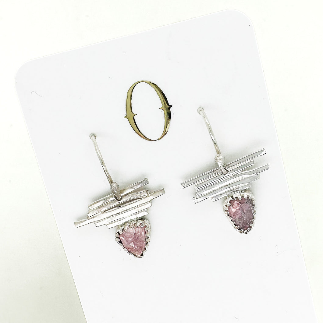 Confetti Earrings-light pink Tourmaline