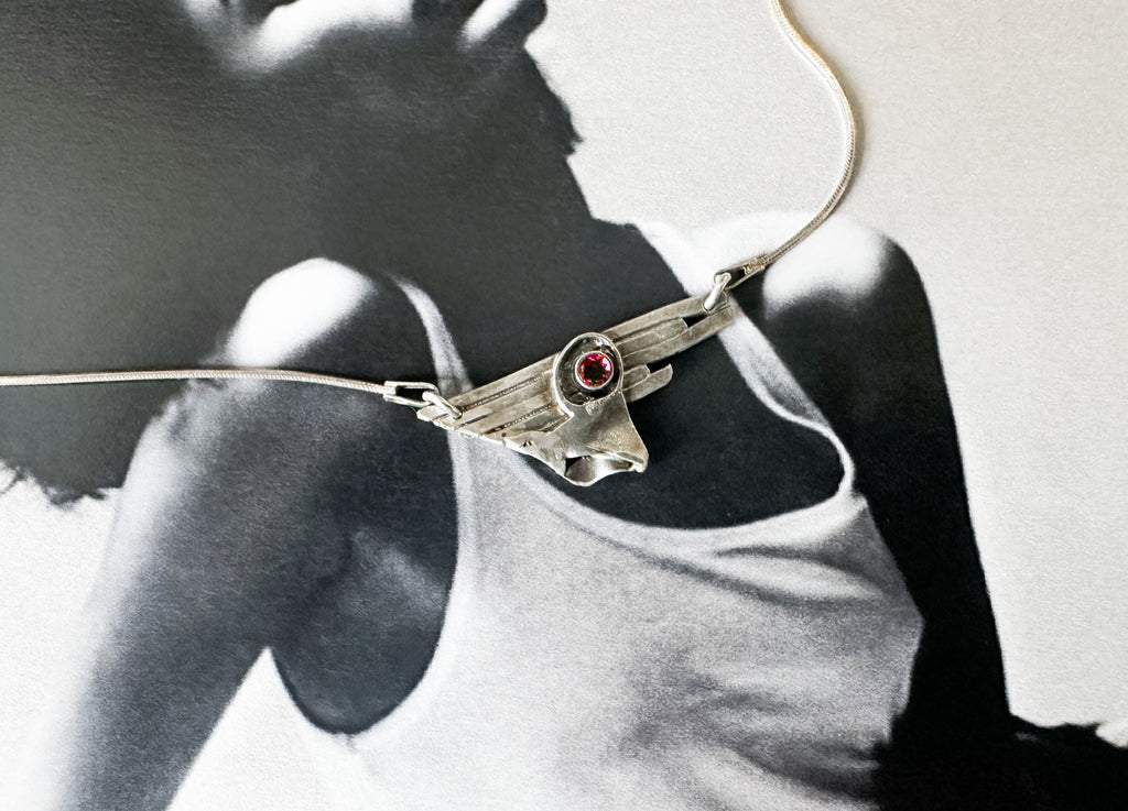 Crimson Relic Necklace with Garnet