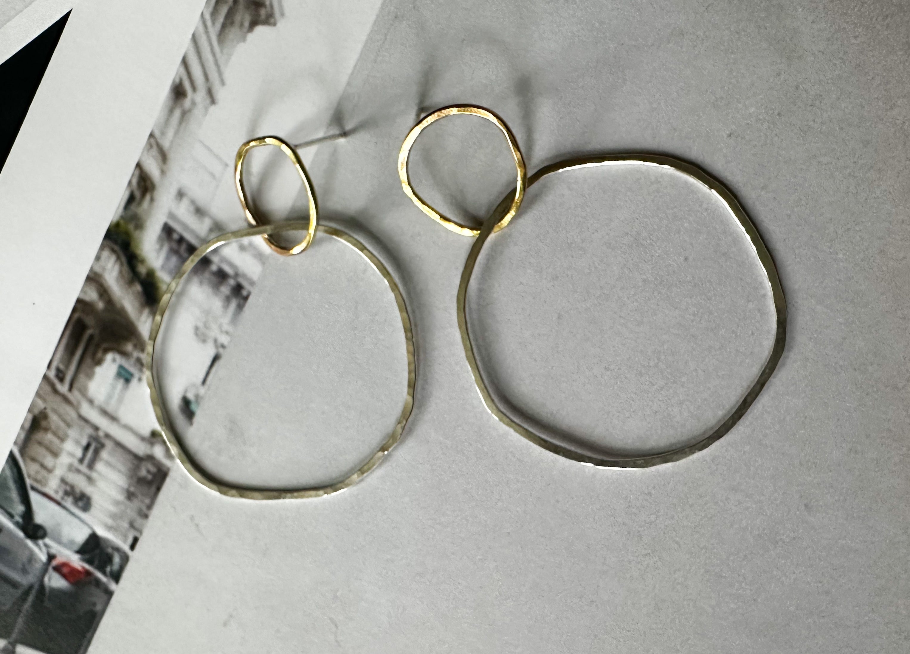 Barcelona Hoops -Sterling & Gold