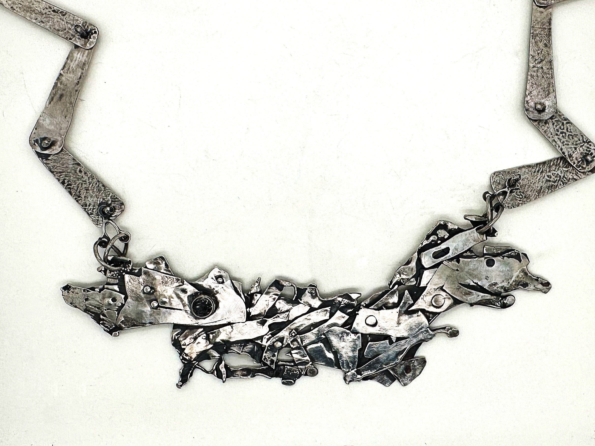 Urban Mosaic Necklace-Tourmalinated Quartz