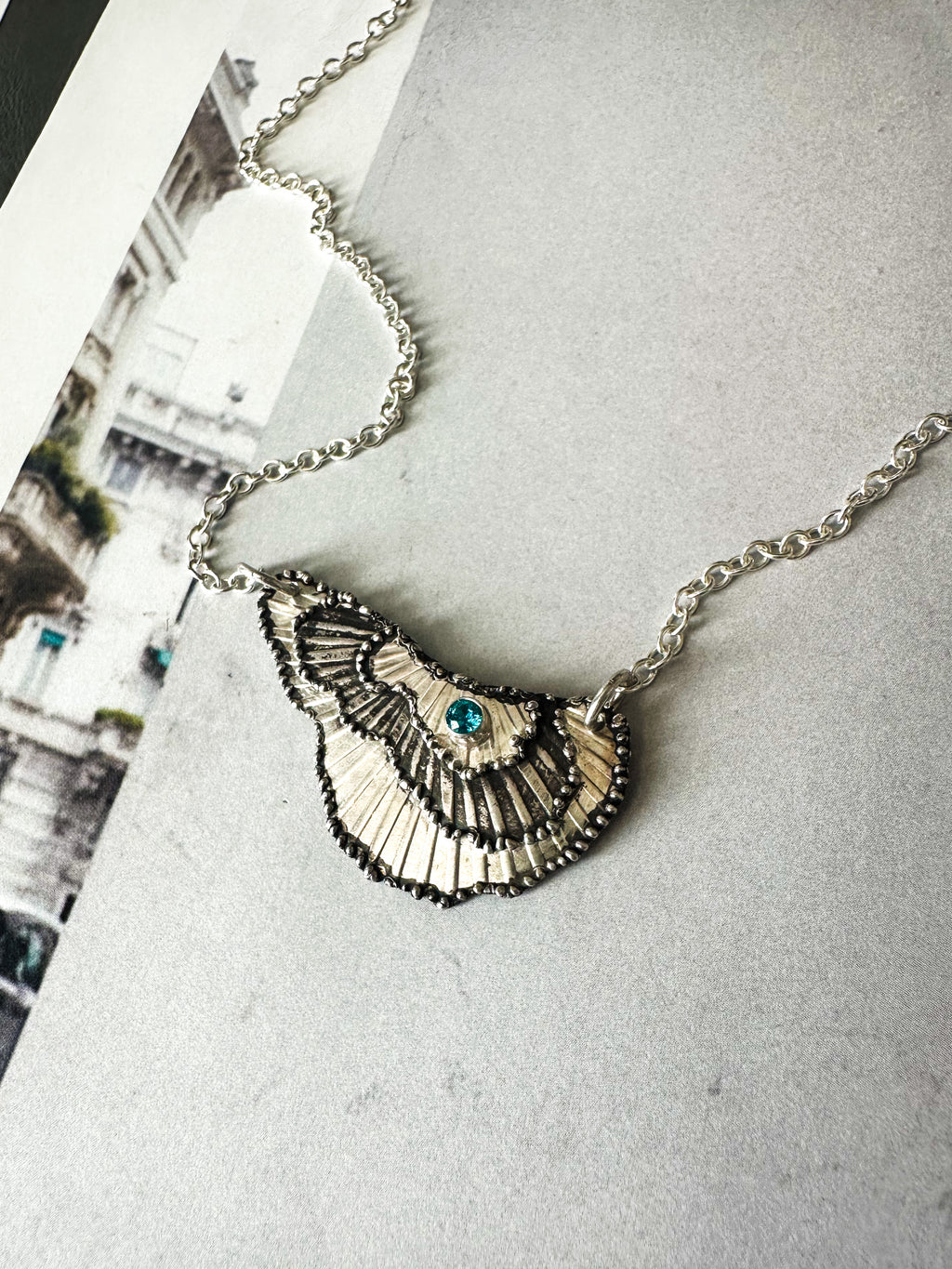 Skywing Pendant- Blue Topaz