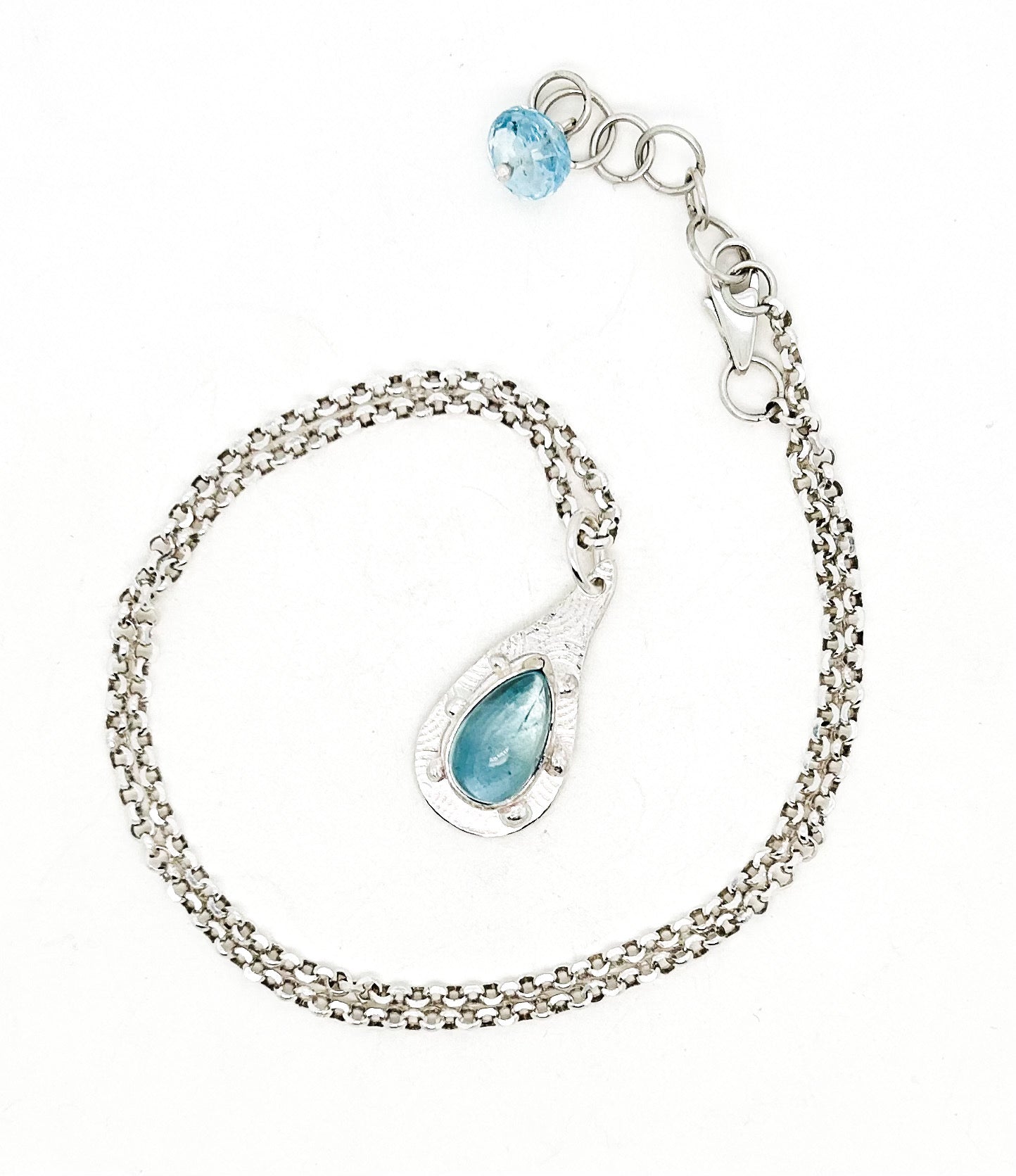 AquaMarine Rain Drop Necklace