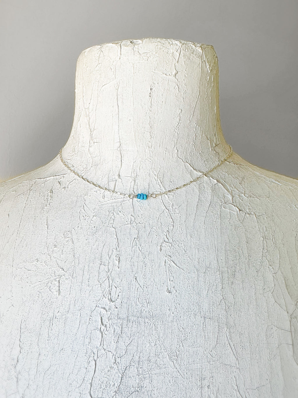 Turquoise on Silver Necklace