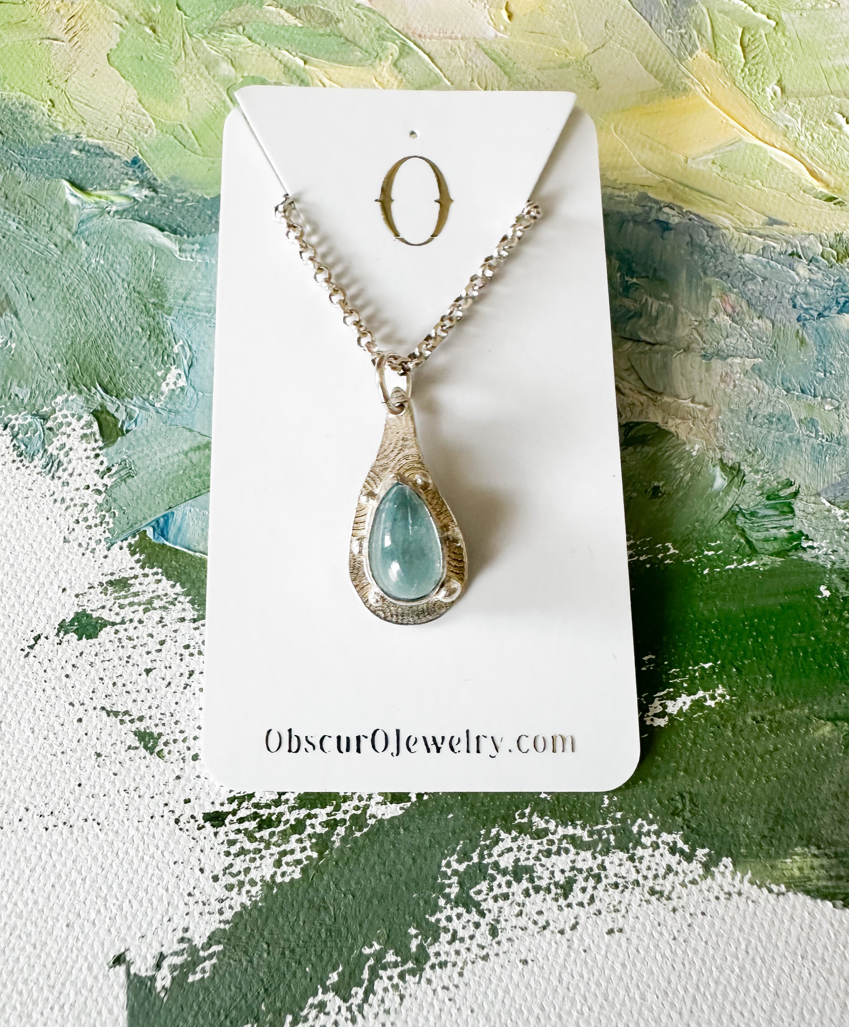 Aquamarine Drop Necklace