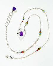 Load image into Gallery viewer, Ancient Revelry Shield Necklace in Amethyst- &quot;Bacchus&quot;