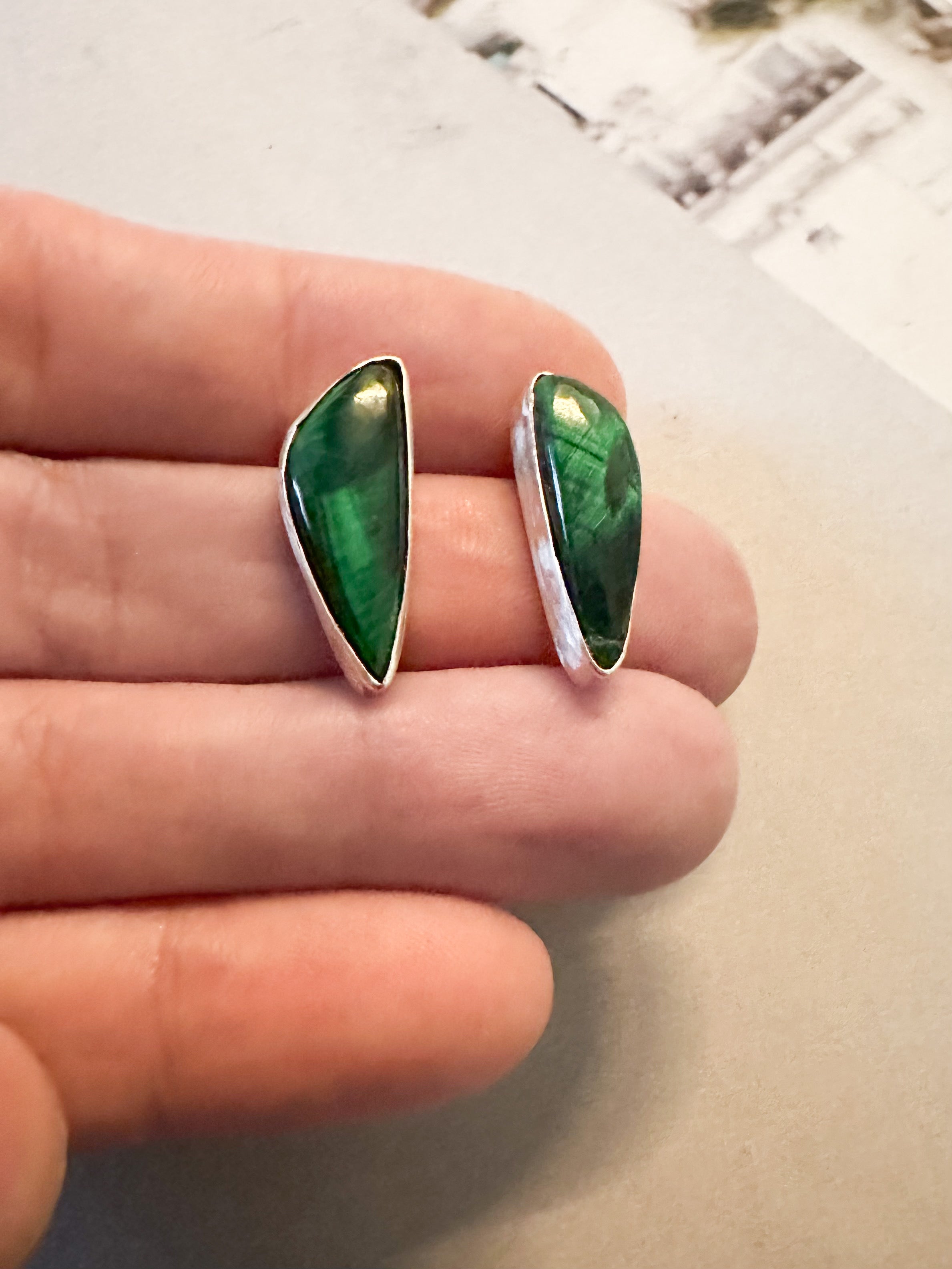 Malachite Mayhem Studs