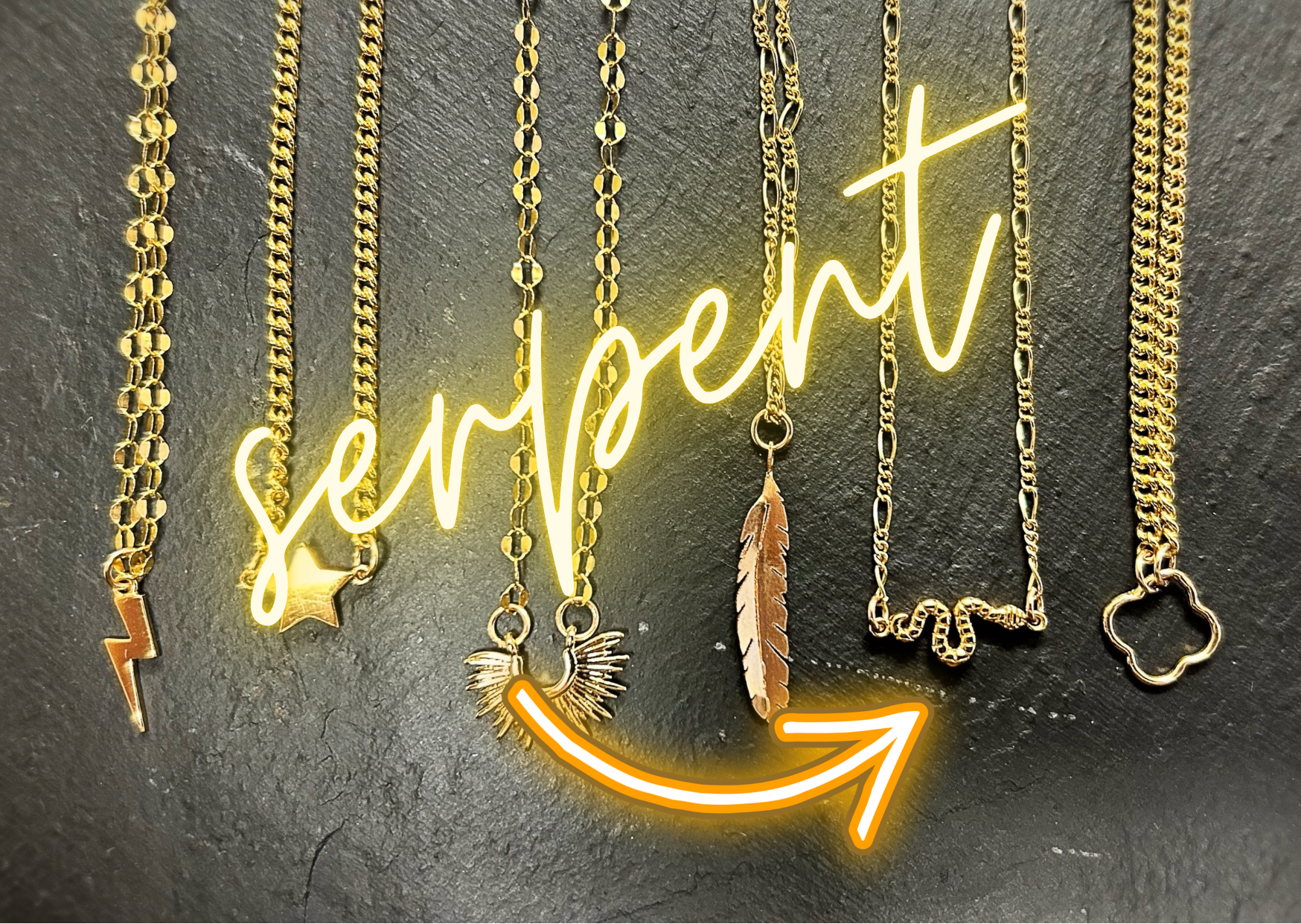 Serpent Necklace 14/20 gold