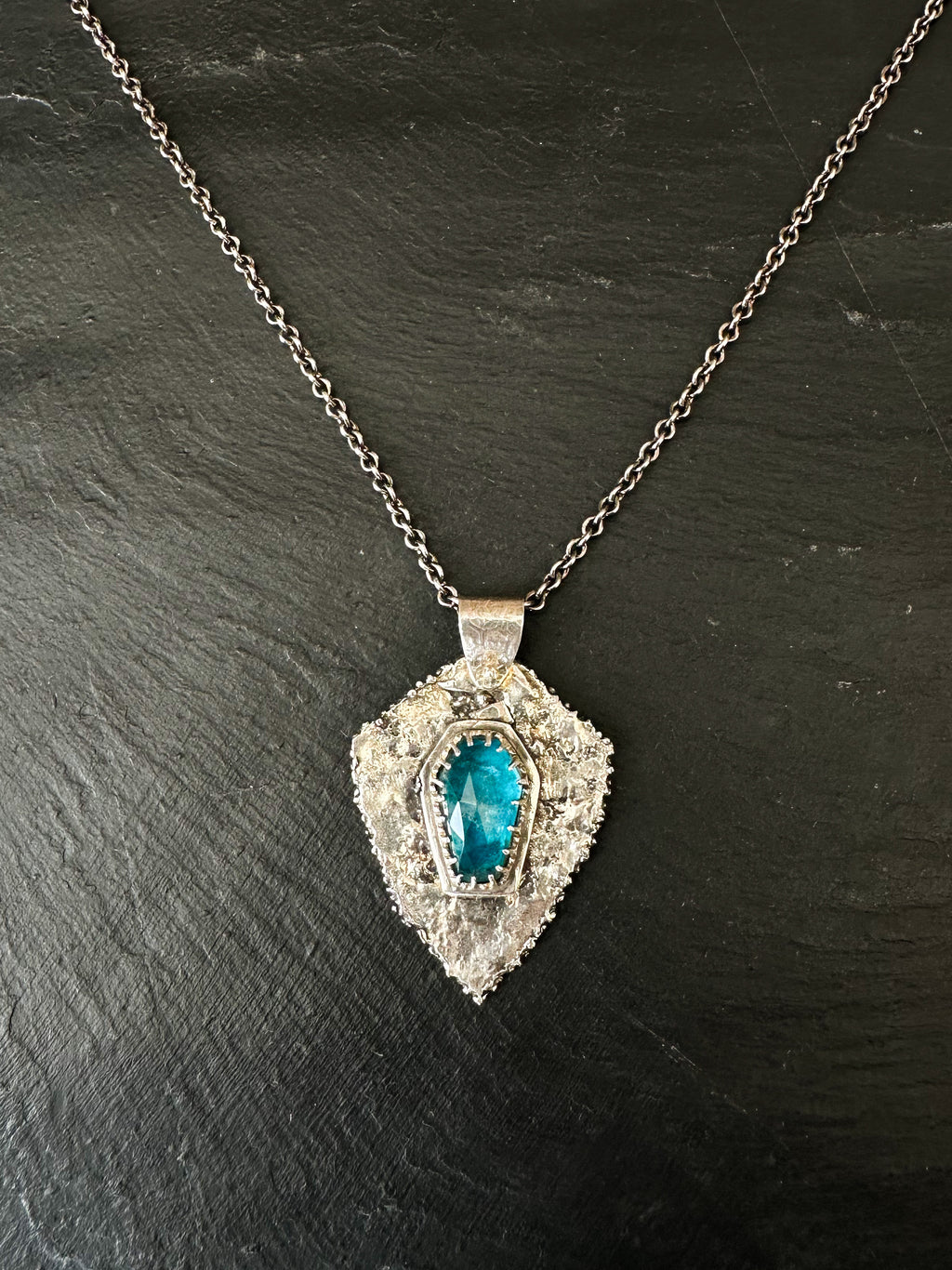 Ancient Apatite Shield Necklace